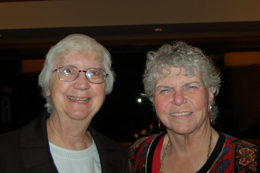  Sister Judith Sherian SMSM (left) with Rev. Marge Swaker, being honored by the Soroptimists for their work to help others.